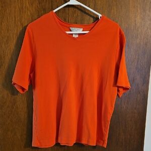 Womens Orange T-Shirt, Sz 1X, Studio Works